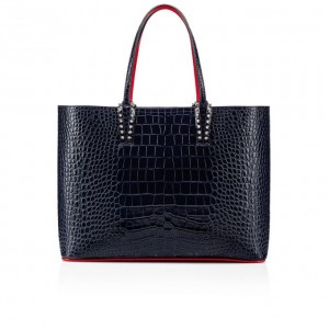 Christian Louboutin Cabata Creative Leather Tote Bags Tote Çanta Kadın Mavi | Türkiye EQ9-50725G7