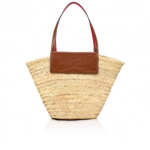 Christian Louboutin Loubishore Creative Fabric Basket Basket Kadın Bej Rengi Kahverengi | Türkiye OB1-39183J2