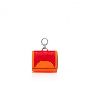 Christian Louboutin M Grilou Airpods Case Creative Leather Pouches Kese Çanta Erkek Kırmızı Turuncu | Türkiye XR9-60416D3