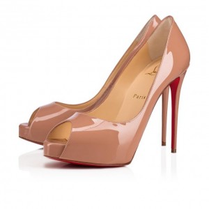 Christian Louboutin New Very Prive 120 120 Patent Platforms Platforms Kadın Bej Rengi | Türkiye AL0-53105M0