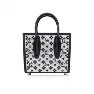 Christian Louboutin Paloma S Mini Creative Fabric Akşam Çantaları Akşam Çantaları Kadın Gümüş Siyah | Türkiye FY6-77497M4